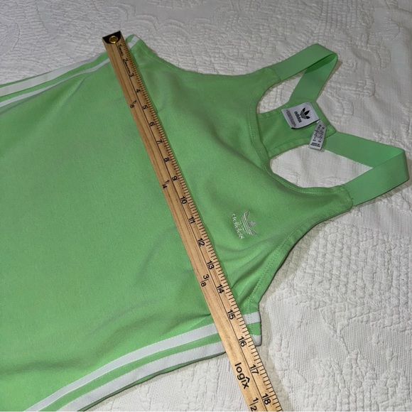 adidas Women's Athletic Dress With 3 Stripes Racer Back Light Green Size Large - Picture 4 of 13